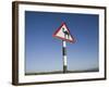 Oman, Dhofar Region, Salalah, Camel Crossing Sign in the Dhofar Mountains-Walter Bibikow-Framed Photographic Print