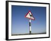 Oman, Dhofar Region, Salalah, Camel Crossing Sign in the Dhofar Mountains-Walter Bibikow-Framed Photographic Print