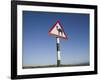 Oman, Dhofar Region, Salalah, Camel Crossing Sign in the Dhofar Mountains-Walter Bibikow-Framed Photographic Print