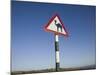 Oman, Dhofar Region, Salalah, Camel Crossing Sign in the Dhofar Mountains-Walter Bibikow-Mounted Photographic Print