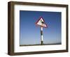 Oman, Dhofar Region, Salalah, Camel Crossing Sign in the Dhofar Mountains-Walter Bibikow-Framed Photographic Print