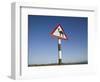 Oman, Dhofar Region, Salalah, Camel Crossing Sign in the Dhofar Mountains-Walter Bibikow-Framed Photographic Print