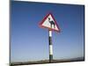 Oman, Dhofar Region, Salalah, Camel Crossing Sign in the Dhofar Mountains-Walter Bibikow-Mounted Photographic Print