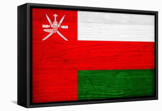 Oman Flag Design with Wood Patterning - Flags of the World Series-Philippe Hugonnard-Framed Stretched Canvas