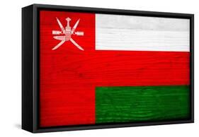 Oman Flag Design with Wood Patterning - Flags of the World Series-Philippe Hugonnard-Framed Stretched Canvas