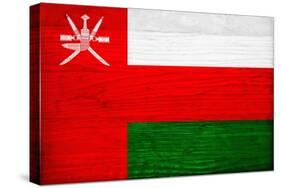 Oman Flag Design with Wood Patterning - Flags of the World Series-Philippe Hugonnard-Stretched Canvas