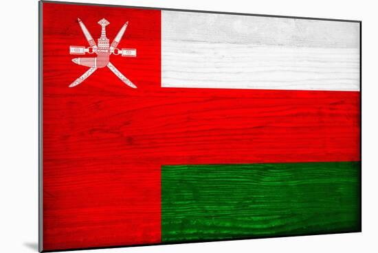 Oman Flag Design with Wood Patterning - Flags of the World Series-Philippe Hugonnard-Mounted Art Print