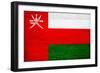 Oman Flag Design with Wood Patterning - Flags of the World Series-Philippe Hugonnard-Framed Premium Giclee Print