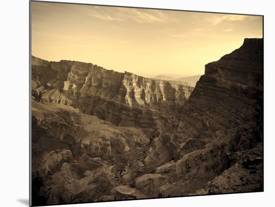 Oman, Hajjar Mountain Range, Jebel Shams Mountain, Wadi Ghul, the 'Grand Canyon of Arabia'-Michele Falzone-Mounted Photographic Print