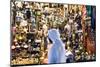 Oman, Muscat. Local Man Walking in Front of Shop Window in the Old Souk-Matteo Colombo-Mounted Photographic Print