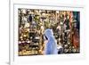 Oman, Muscat. Local Man Walking in Front of Shop Window in the Old Souk-Matteo Colombo-Framed Photographic Print