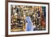 Oman, Muscat. Local Man Walking in Front of Shop Window in the Old Souk-Matteo Colombo-Framed Photographic Print