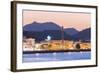 Oman, Muscat. Mutrah Harbour and Old Town at Dusk-Matteo Colombo-Framed Photographic Print