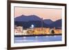 Oman, Muscat. Mutrah Harbour and Old Town at Dusk-Matteo Colombo-Framed Photographic Print