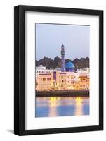 Oman, Muscat. Mutrah Harbour and Old Town at Dusk-Matteo Colombo-Framed Photographic Print