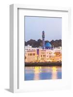 Oman, Muscat. Mutrah Harbour and Old Town at Dusk-Matteo Colombo-Framed Photographic Print