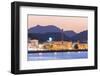 Oman, Muscat. Mutrah Harbour and Old Town at Dusk-Matteo Colombo-Framed Photographic Print
