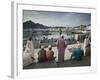 Oman, Muscat, Mutrah, Morning at the Mutrah Fish Market-Walter Bibikow-Framed Photographic Print