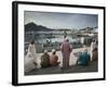 Oman, Muscat, Mutrah, Morning at the Mutrah Fish Market-Walter Bibikow-Framed Photographic Print