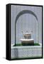 Oman, Muscat. Ornate Fountain, Asma Bint Alawi Mosque-Matteo Colombo-Framed Stretched Canvas