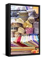 Oman, Muscat. Souvenirs for Sale at a Shop in the Old Souk of Mutrah-Matteo Colombo-Framed Stretched Canvas