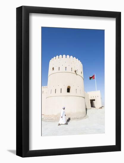 Oman, Sur. Omani Man Walking to the Entrance of Sunaysilah Old Fortress-Matteo Colombo-Framed Photographic Print