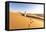 Oman, Wahiba Sands. Bedouin on the Sand Dunes at Sunset (Mr)-Matteo Colombo-Framed Stretched Canvas