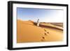 Oman, Wahiba Sands. Bedouin on the Sand Dunes at Sunset (Mr)-Matteo Colombo-Framed Photographic Print