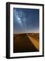 Oman, Wahiba Sands. the Sand Dunes at Night Lit by the Moon with the Milky Way-Matteo Colombo-Framed Premium Photographic Print