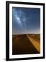 Oman, Wahiba Sands. the Sand Dunes at Night Lit by the Moon with the Milky Way-Matteo Colombo-Framed Photographic Print