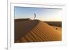 Oman, Wahiba Sands. Tourist Jumping on the Sand Dunes (Mr)-Matteo Colombo-Framed Photographic Print