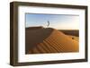 Oman, Wahiba Sands. Tourist Jumping on the Sand Dunes (Mr)-Matteo Colombo-Framed Photographic Print