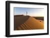 Oman, Wahiba Sands. Tourist Jumping on the Sand Dunes (Mr)-Matteo Colombo-Framed Photographic Print