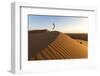 Oman, Wahiba Sands. Tourist Jumping on the Sand Dunes (Mr)-Matteo Colombo-Framed Photographic Print