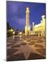 Omar Ali Saifuddien Mosque at Dusk, Bandar Seri Begawan, Brunei Darussalam-Ian Trower-Mounted Photographic Print