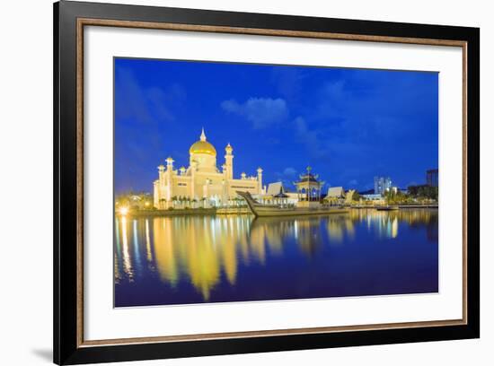 Omar Ali Saifuddien Mosque, Bandar Seri Begawan, Brunei, Borneo, Southeast Asia-Christian-Framed Photographic Print