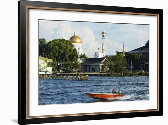 Omar Ali Saifuddien Mosque, Bandar Seri Begawan, Brunei, Borneo, Southeast Asia-Christian-Framed Photographic Print