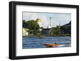 Omar Ali Saifuddien Mosque, Bandar Seri Begawan, Brunei, Borneo, Southeast Asia-Christian-Framed Photographic Print