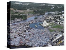 Omar Ali Saifuddin Mosque and City, Bandar Seri Begawan, Brunei (Island of Borneo)-Paolo Koch-Stretched Canvas