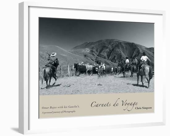 Omar Rojas With His Gaucho's-Chris Simpson-Framed Giclee Print