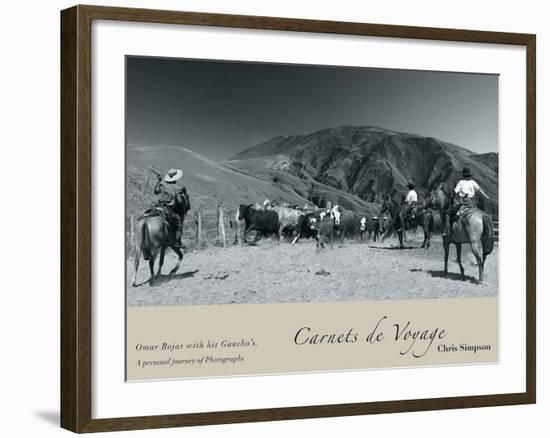 Omar Rojas With His Gaucho's-Chris Simpson-Framed Giclee Print