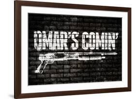 Omar's Comin' Television-null-Framed Art Print