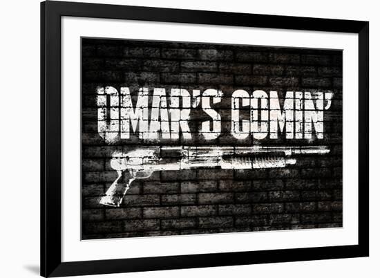 Omar's Comin' Television-null-Framed Art Print