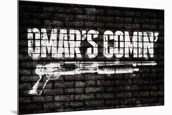 Omar's Comin' Television-null-Mounted Art Print