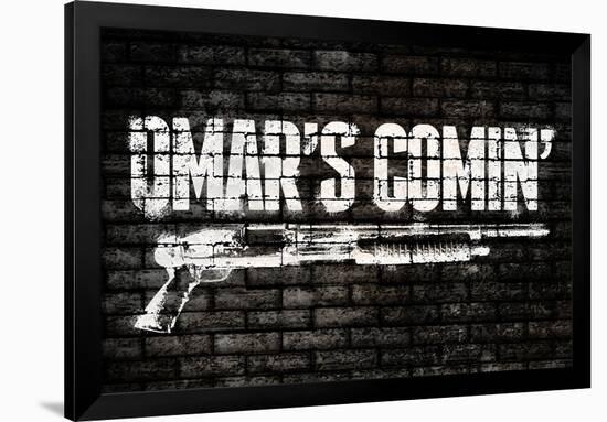 Omar's Comin' Television-null-Framed Art Print