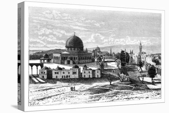 Omar's Mosque, Jerusalem, Israel, 1895-Armand Kohl-Stretched Canvas