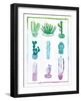 Ombre Cactus-Ashley Sta Teresa-Framed Art Print