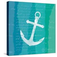 Ombre Ocean Anchor-Meili Van Andel-Stretched Canvas