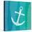 Ombre Ocean Anchor-Meili Van Andel-Stretched Canvas