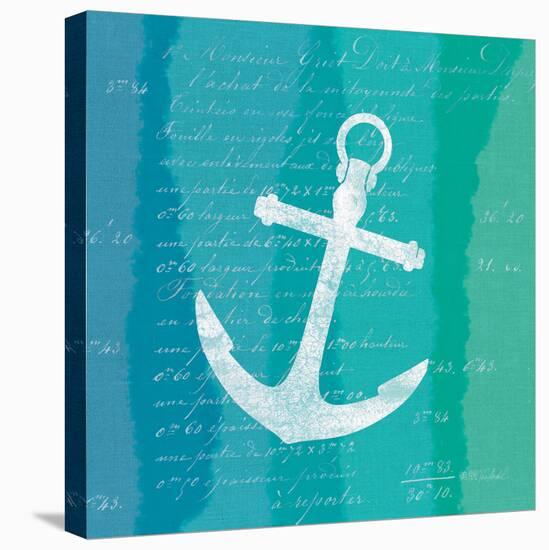 Ombre Ocean Anchor-Meili Van Andel-Stretched Canvas
